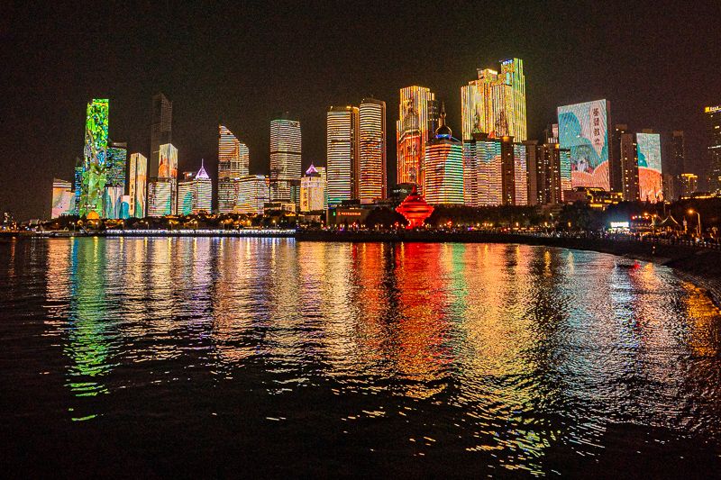 青岛夜市美食街实拍